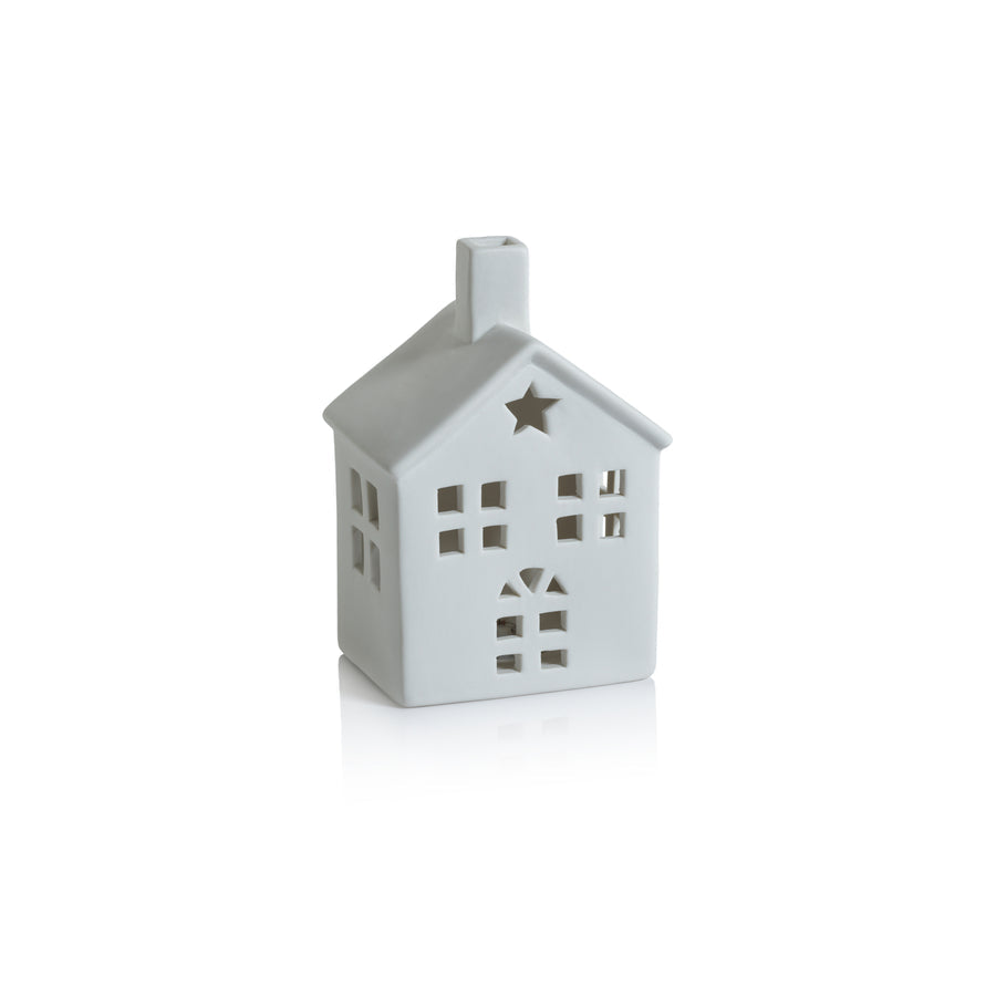 Swiss Mountain LED Porcelain House - Matte White