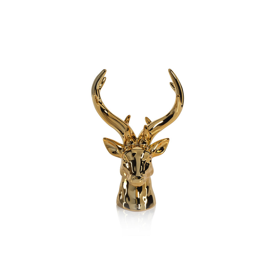 Rocky Mountain Ceramic Stag Head - Gold