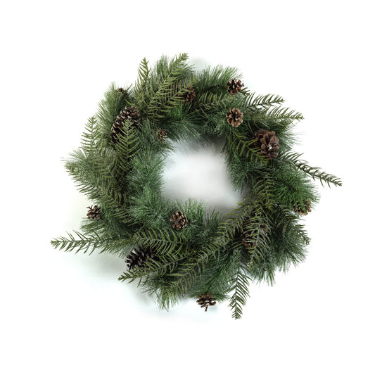 Douglas Fir with Pine Cone Wreath