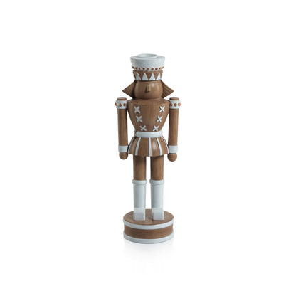 Nutcracker Taper Holder - Brown - Christmas Decor by Carlyle Avenue