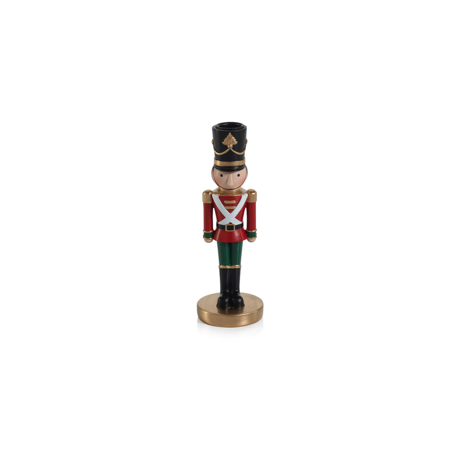 Nutcracker Taper Holder - Red & Green - Candle Holders by Carlyle Avenue
