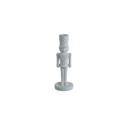 Nutcracker Taper Holder- White, 12" - XDEC by Carlyle Avenue