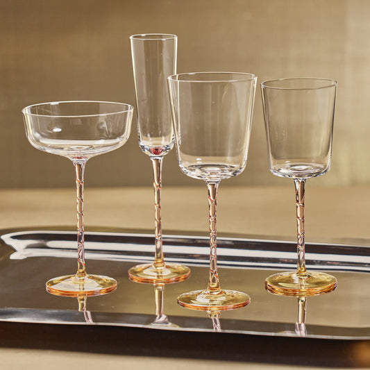 Vicenza Glassware - Amber and Pink