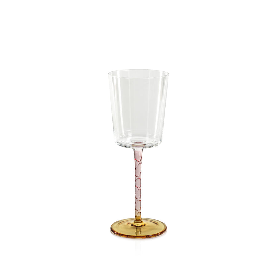 Vicenza Glassware - Amber and Pink