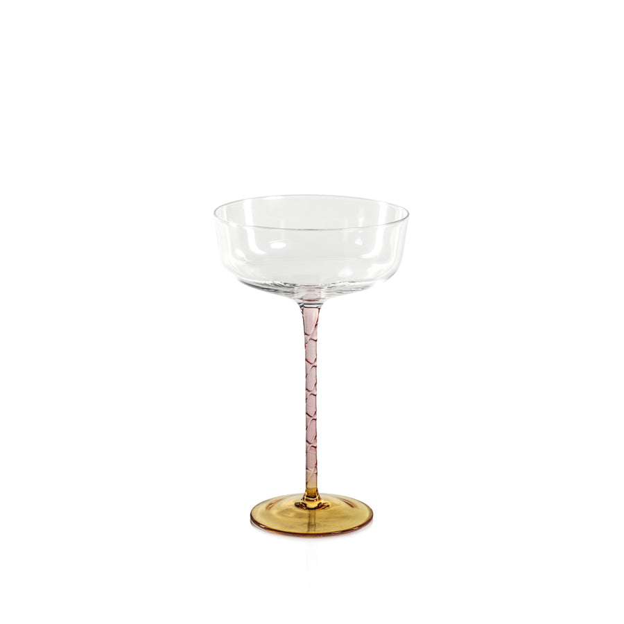 Vicenza Glassware - Amber and Pink