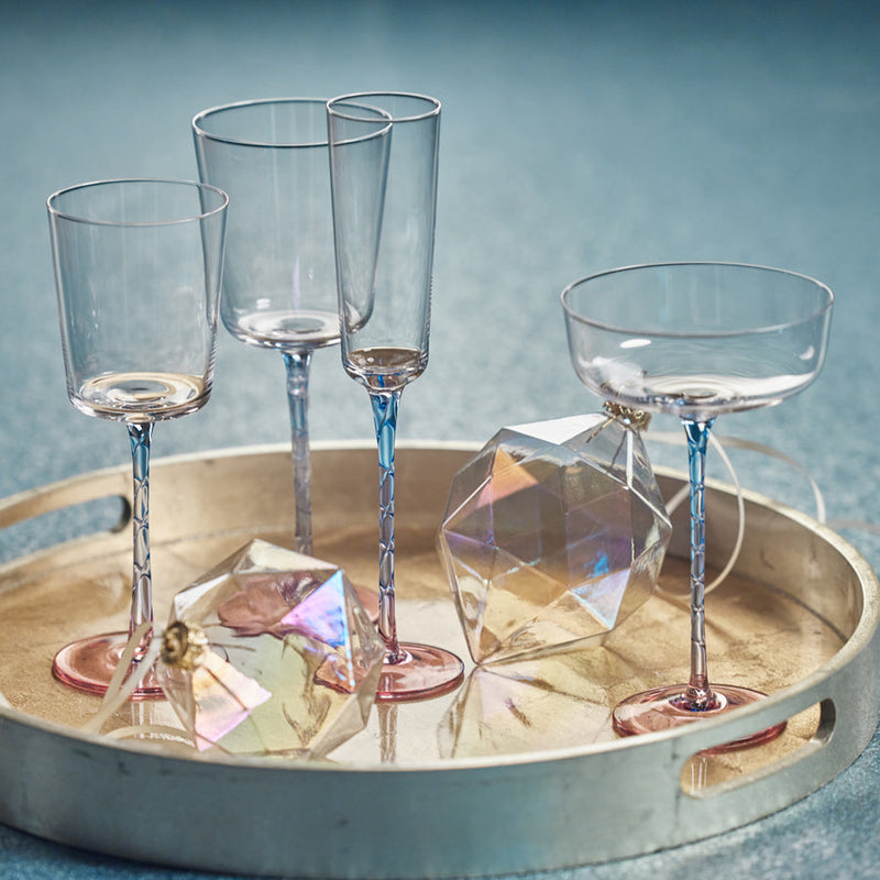 Vicenza Glassware - Pink and Blue - Drinkware Sets by Carlyle Avenue