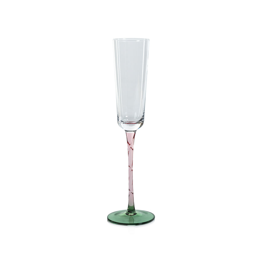 Vicenza Glassware - Green and Pink