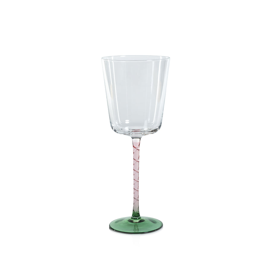 Vicenza Glassware - Green and Pink