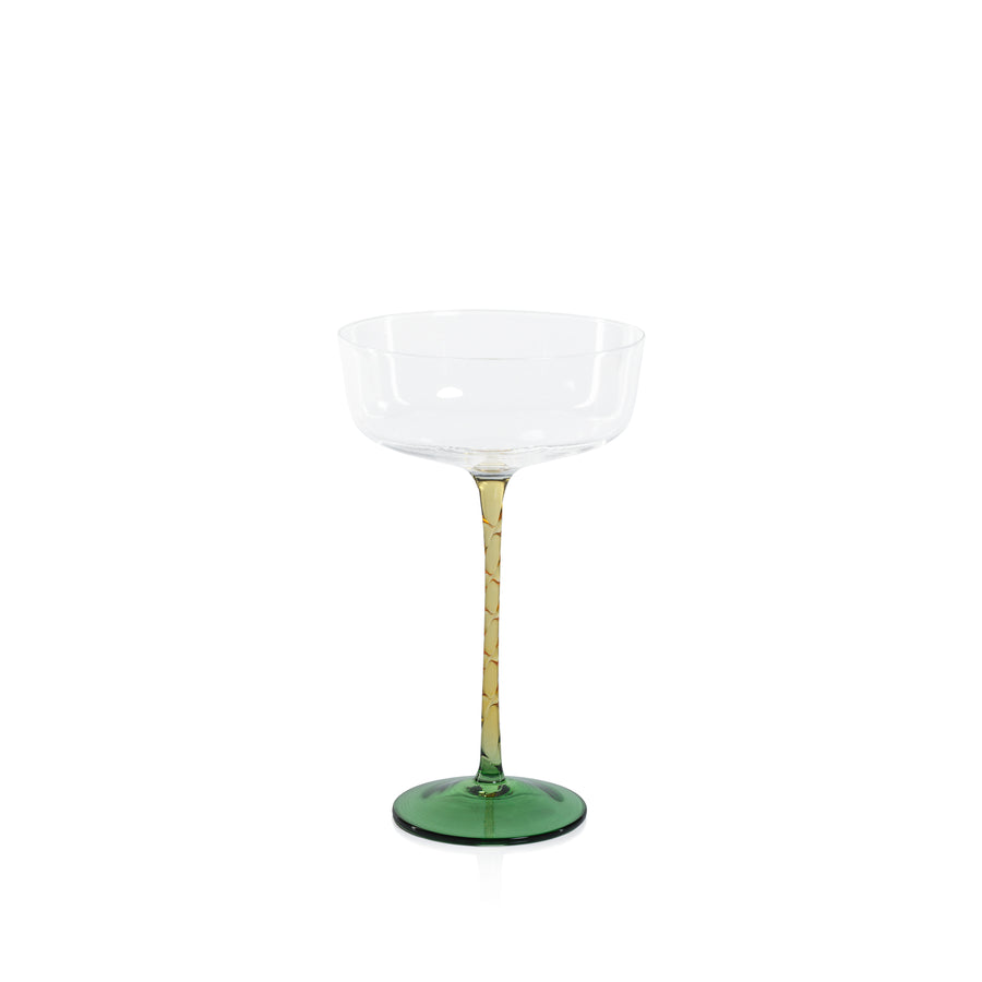 Vicenza Glassware - Green and Amber