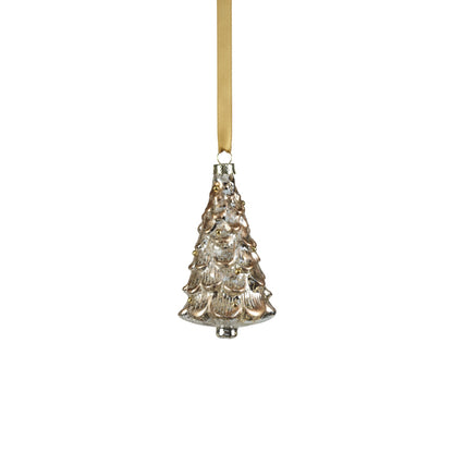 Metallic Frosted Glass Tree Ornament - Holiday Ornaments by Carlyle Avenue