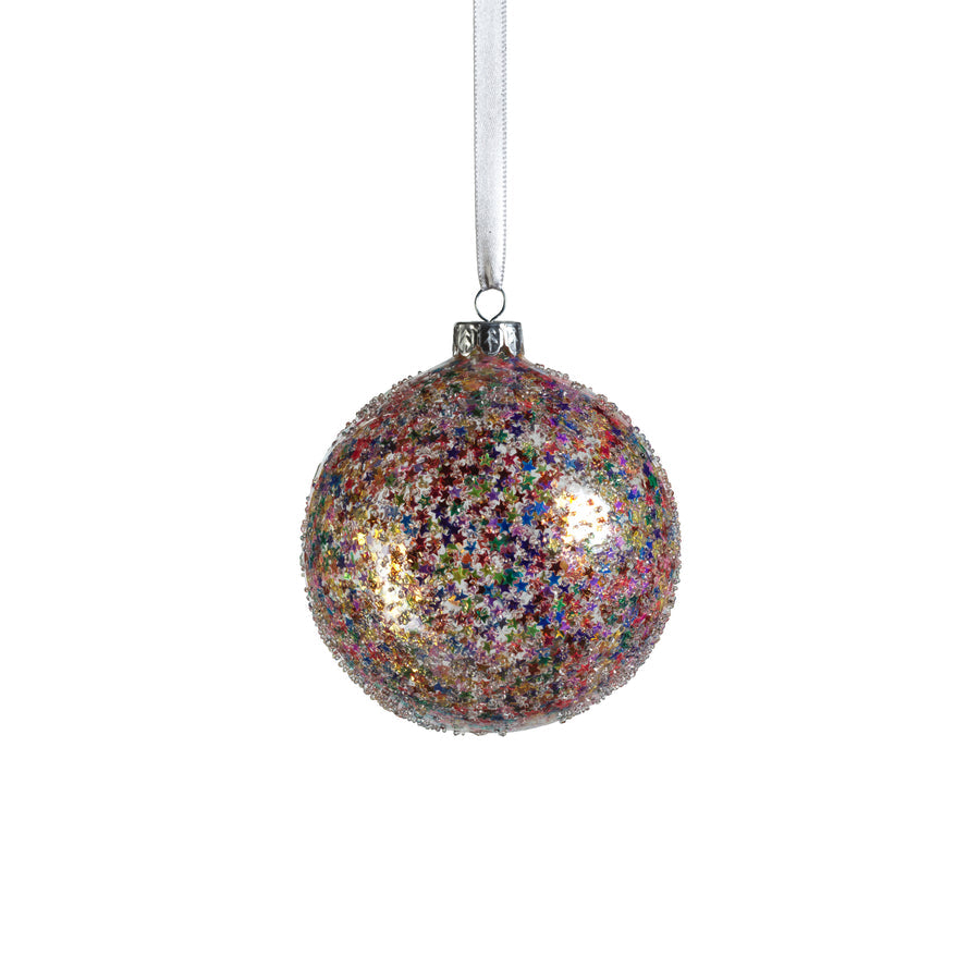 Confetti Glass Ball Ornament - Multi Bright