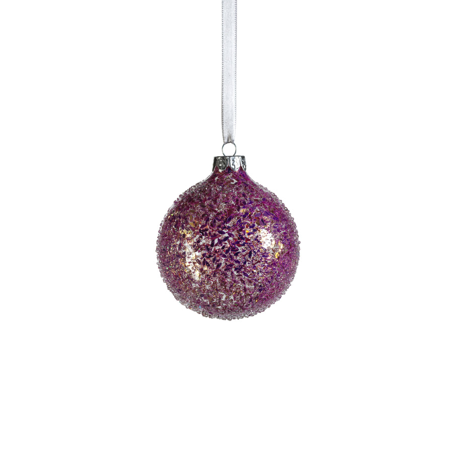 Confetti Glass Ball Ornament - Multi Pink