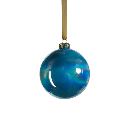 Solid Luster Glass Ball Ornament - Blue - Ornaments by Carlyle Avenue
