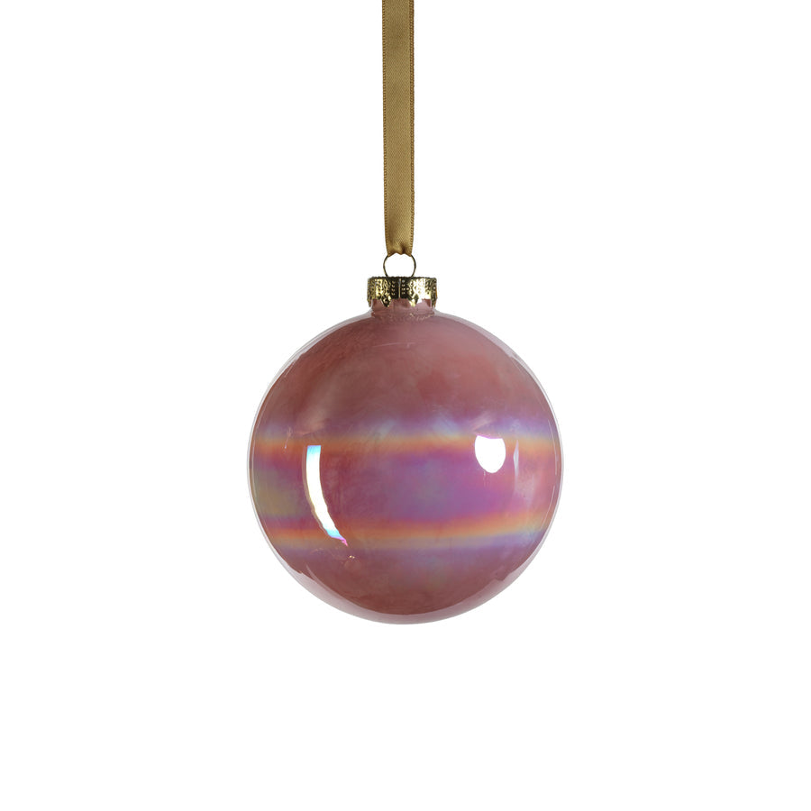 Solid Luster Glass Ball Ornament - Pink - Ornaments by Carlyle Avenue