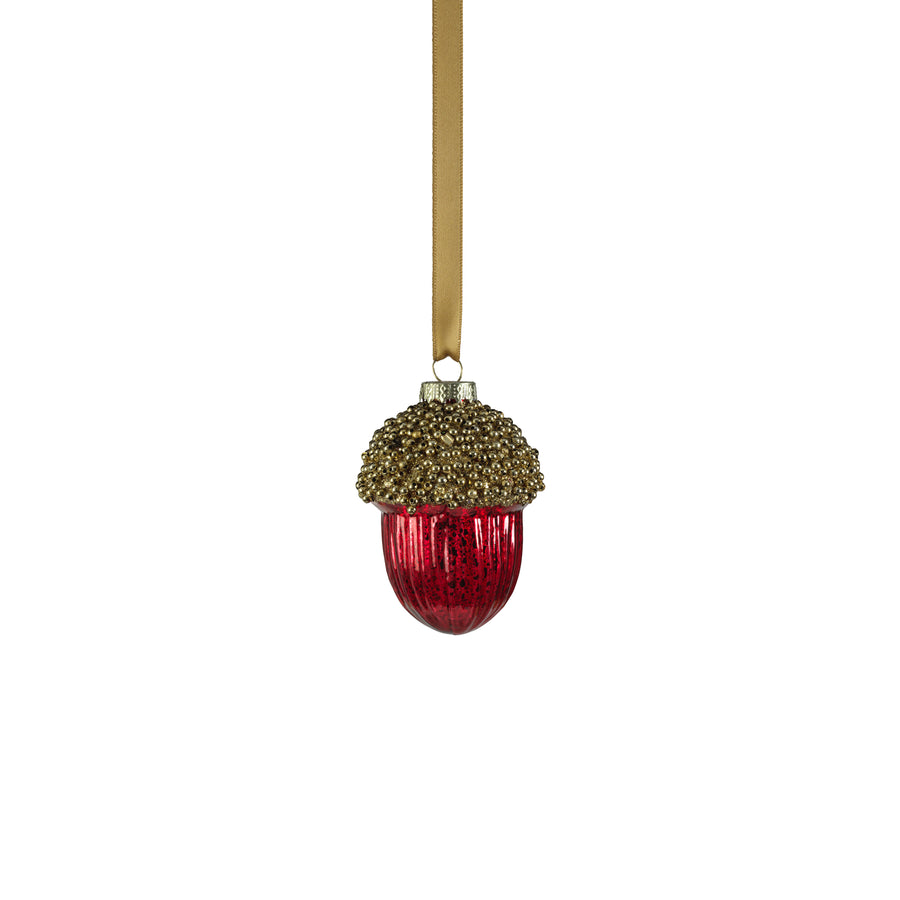 Beaded Glass Acorn Ornament