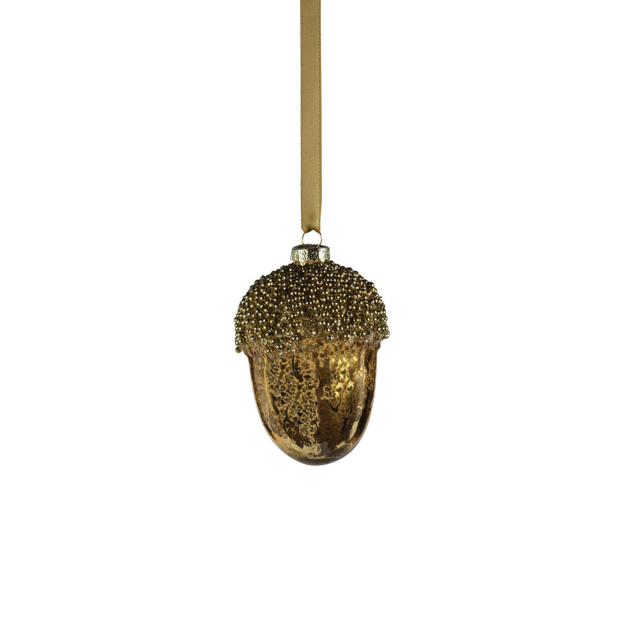 Beaded Glass Acorn Ornament