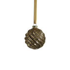 Antique Swirl with Glitter Glass Ball Ornament - Gold - Ornaments by Carlyle Avenue