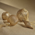 Antique Ribbed Ornament - Matte Gold - Ornaments by Carlyle Avenue
