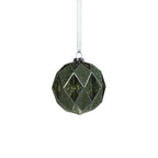 Harlequin Glass Ball Ornament - Tonal Green - Ornaments by Carlyle Avenue