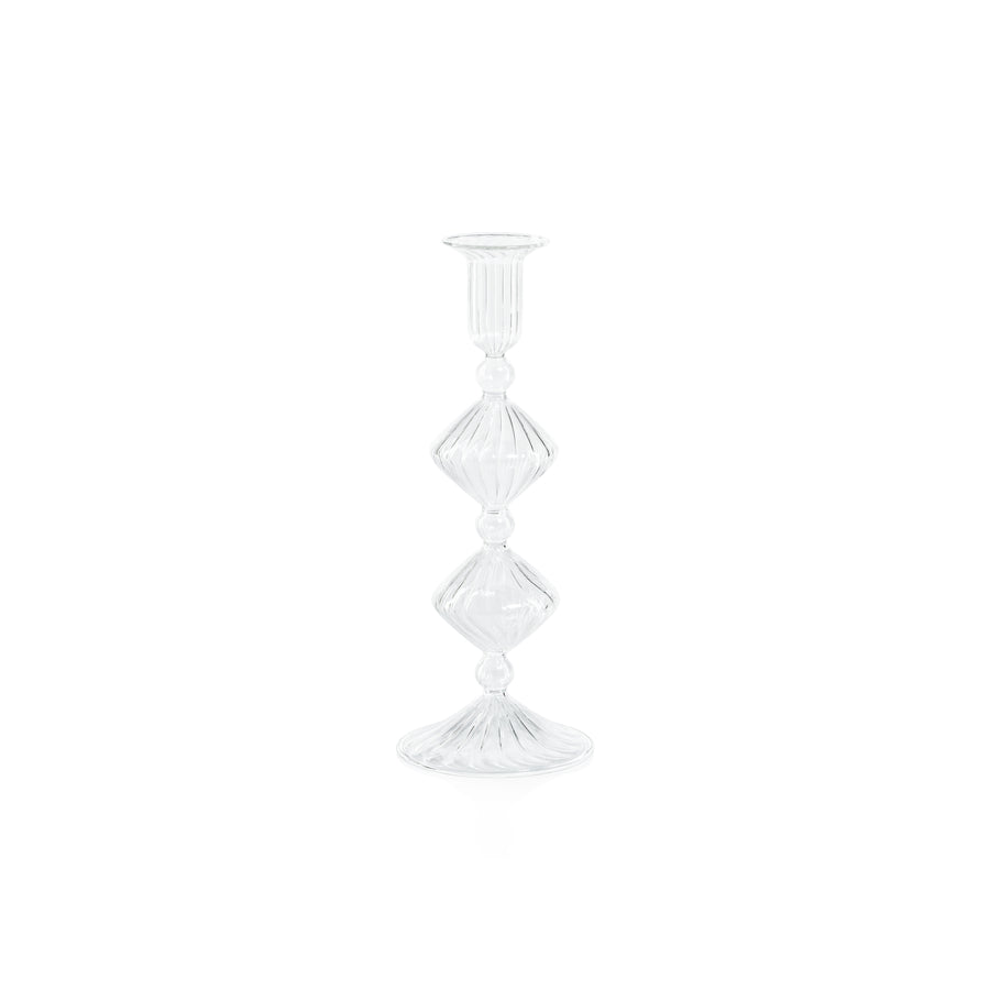 Candeliere Glass Taper Holder - Clear