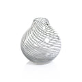 Claire Clear Bud Vases with Sea Green Swirl - Vases by Carlyle Avenue