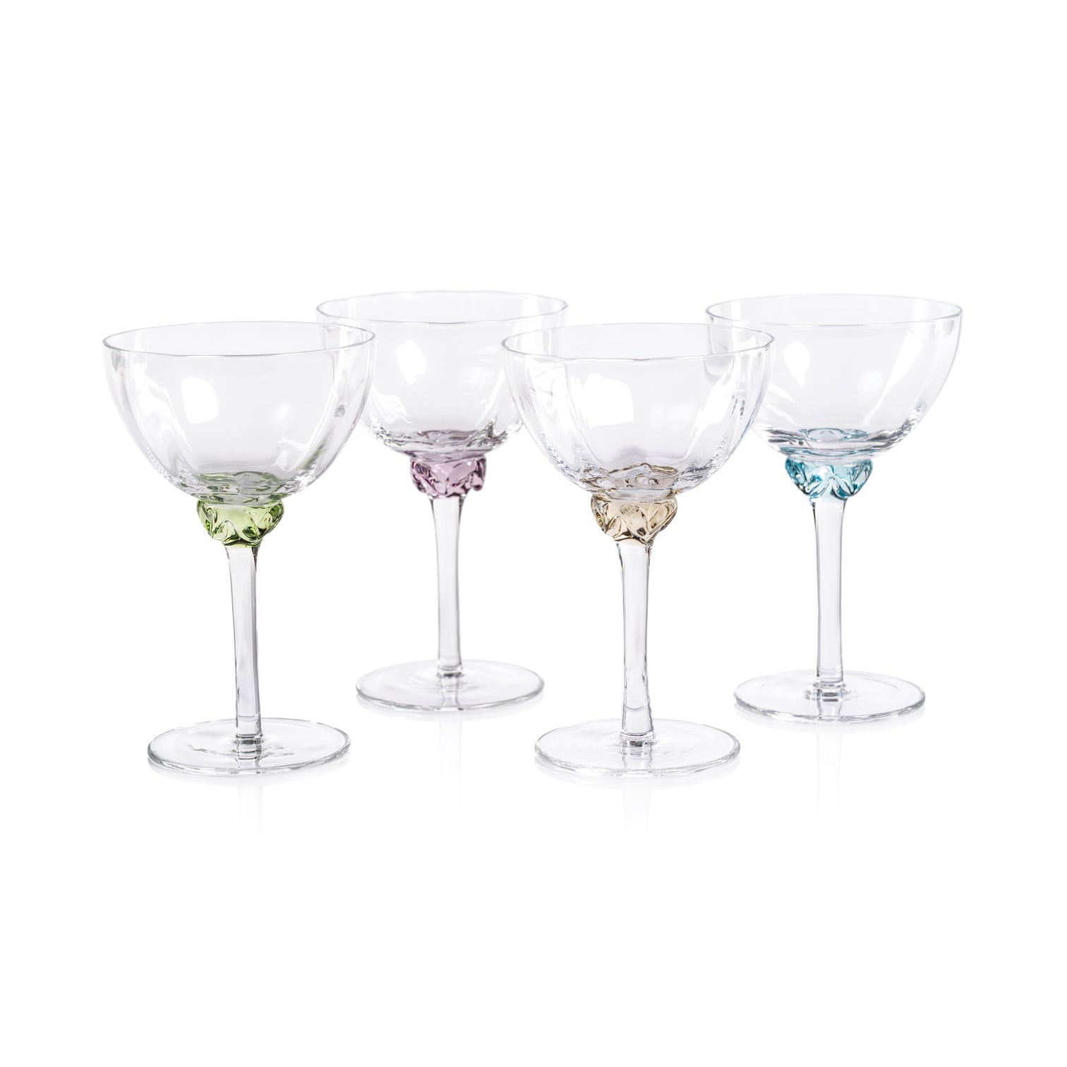 Colette Glassware - Martini/Cocktail Glass - Pastels - Drinkware by Carlyle Avenue