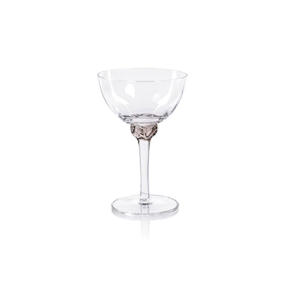 Colette Glassware - Martini/Cocktail Glass - Emerald Colors - Drinkware by Carlyle Avenue