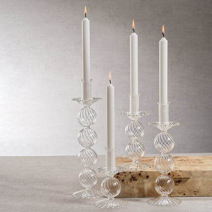 San Marco Swirl Glass Taper Holder - Candle Holders by Carlyle Avenue