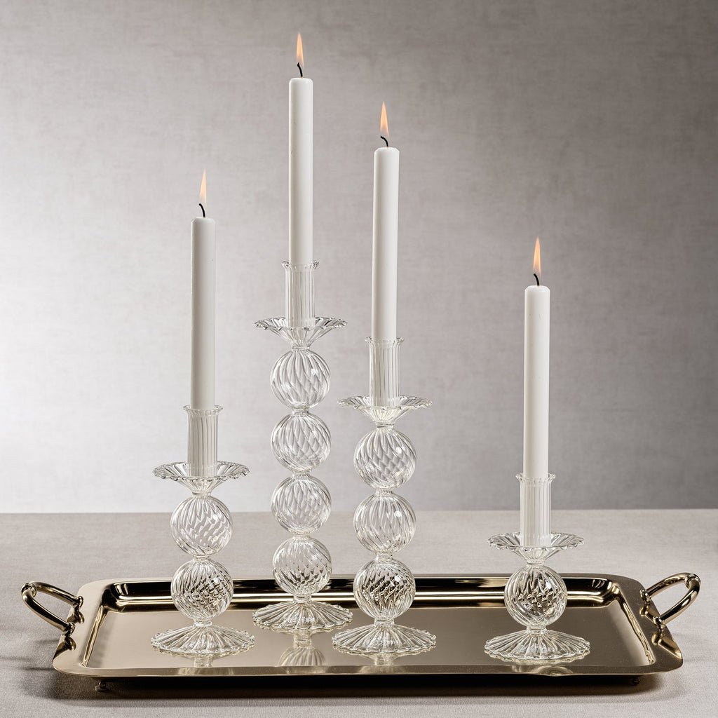 San Marco Swirl Glass Taper Holder - Candle Holders by Carlyle Avenue