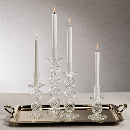 San Marco Swirl Glass Taper Holder - Candle Holders by Carlyle Avenue