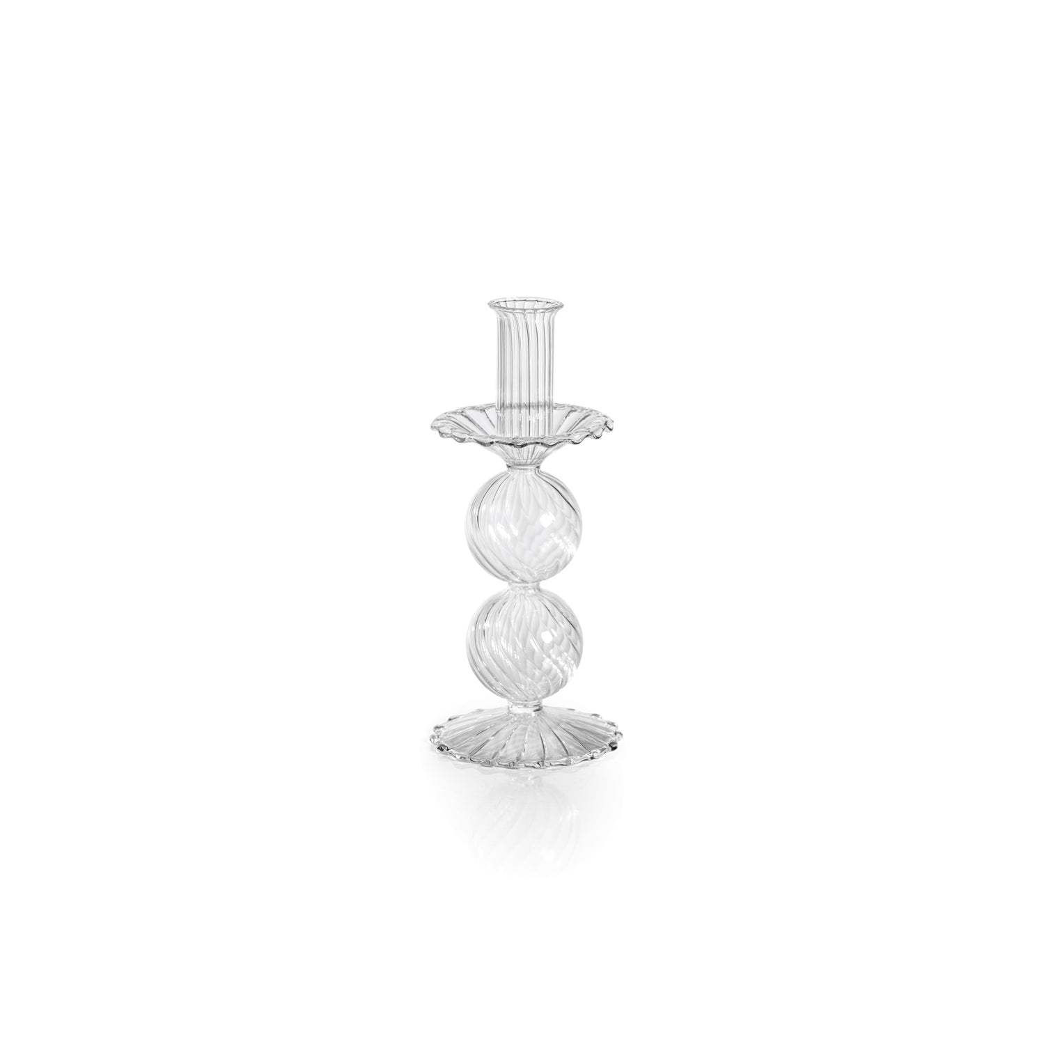 San Marco Swirl Glass Taper Holder - Candle Holders by Carlyle Avenue