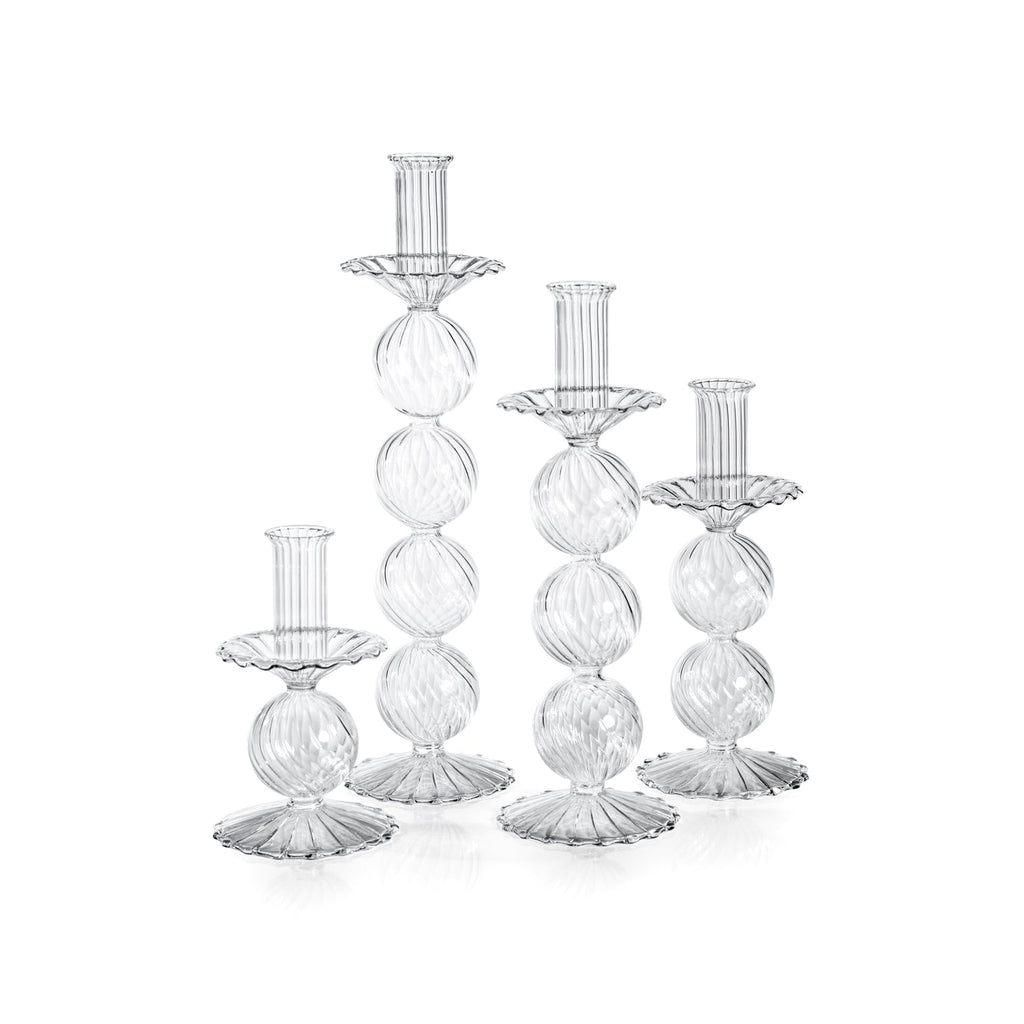 San Marco Swirl Glass Taper Holder - Candle Holders by Carlyle Avenue