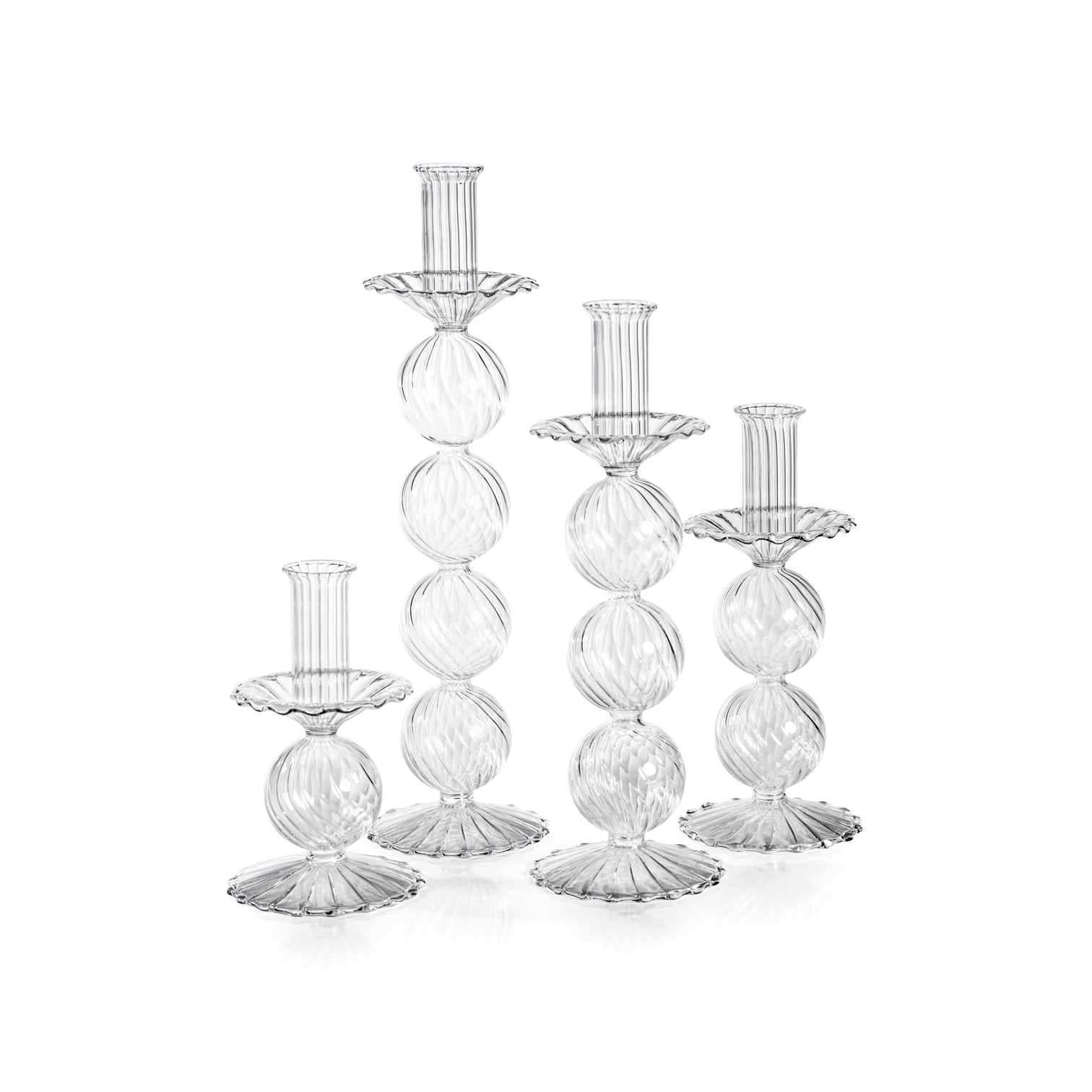 San Marco Swirl Glass Taper Holder - Candle Holders by Carlyle Avenue