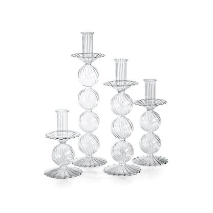 San Marco Swirl Glass Taper Holder - Candle Holders by Carlyle Avenue