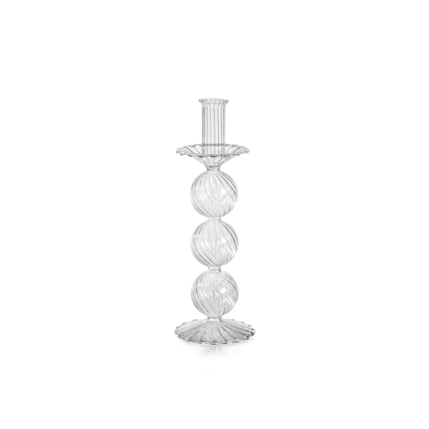 San Marco Swirl Glass Taper Holder