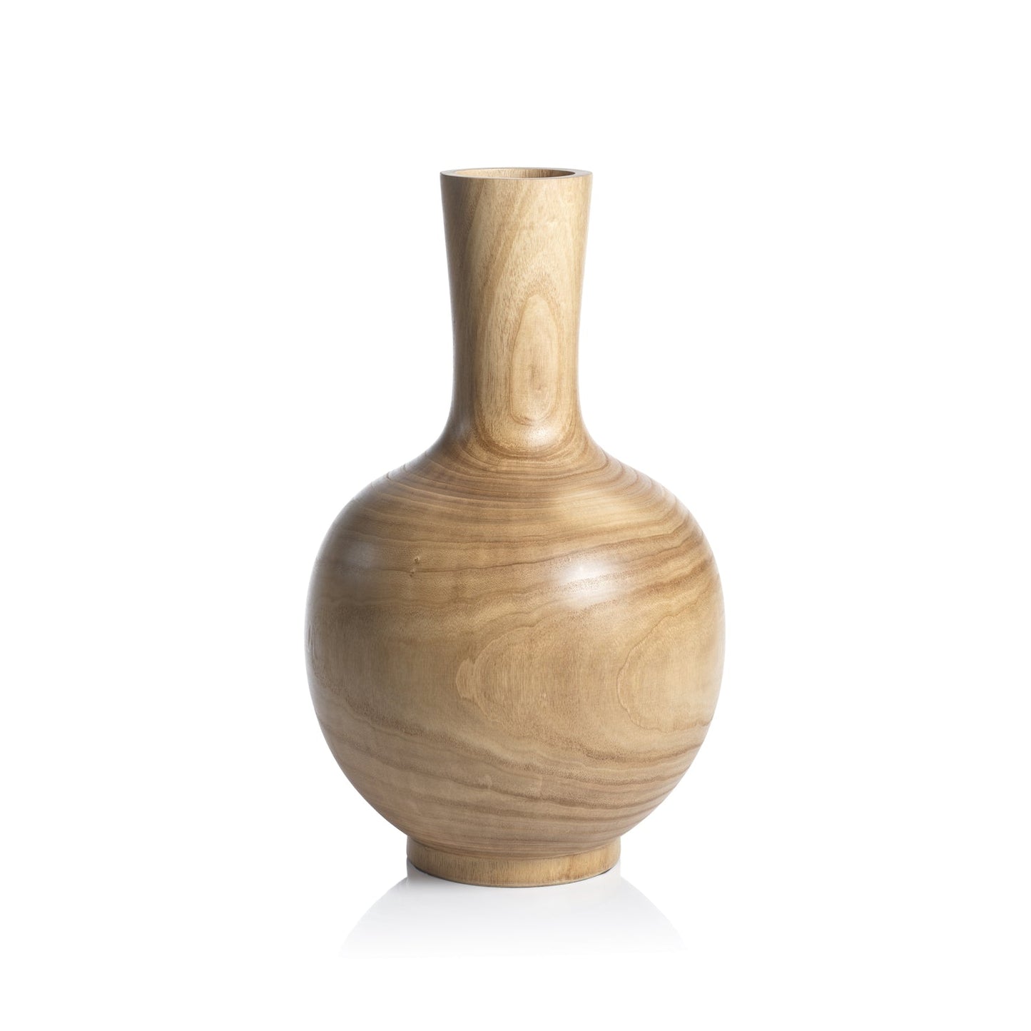 Artisanal Paulownia Wood Vase