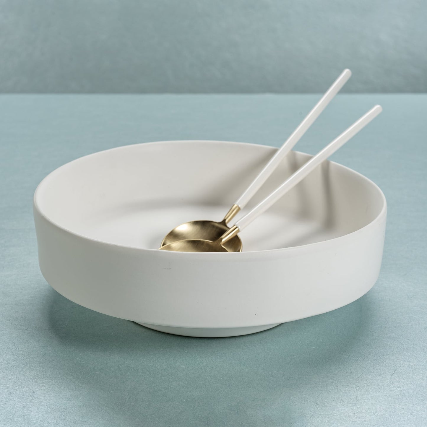 Côte d'Azur White Ceramic Centerpiece Bowl