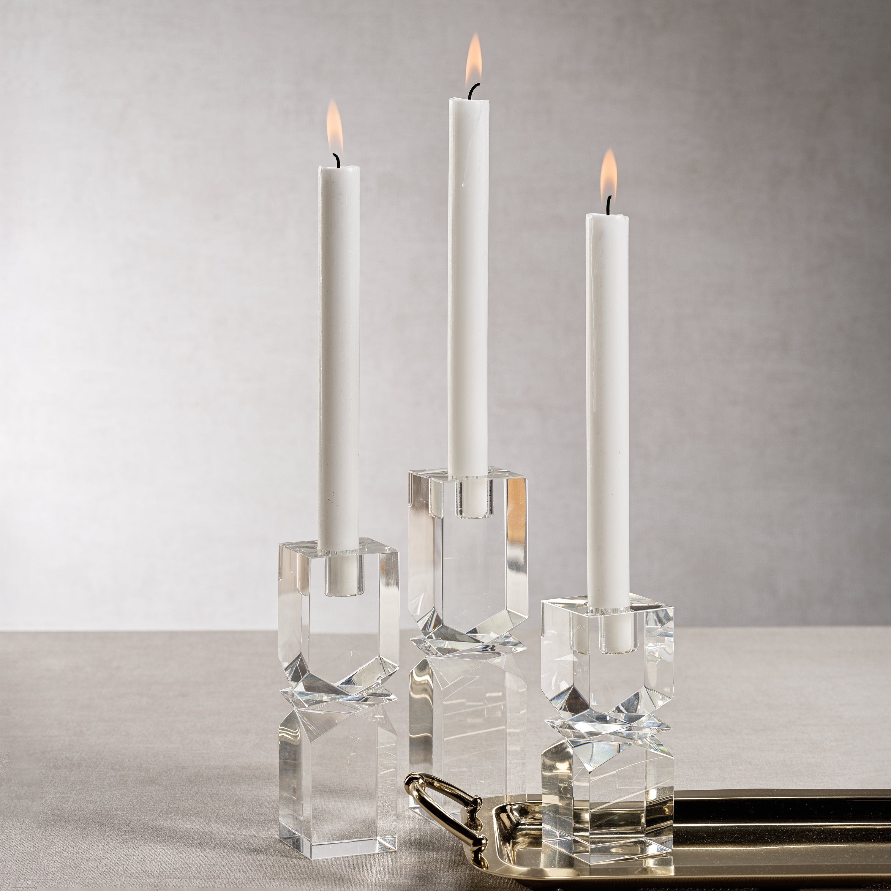 Vienna Artistry Crystal Candle Holder - Clear - Candle Holders by Carlyle Avenue