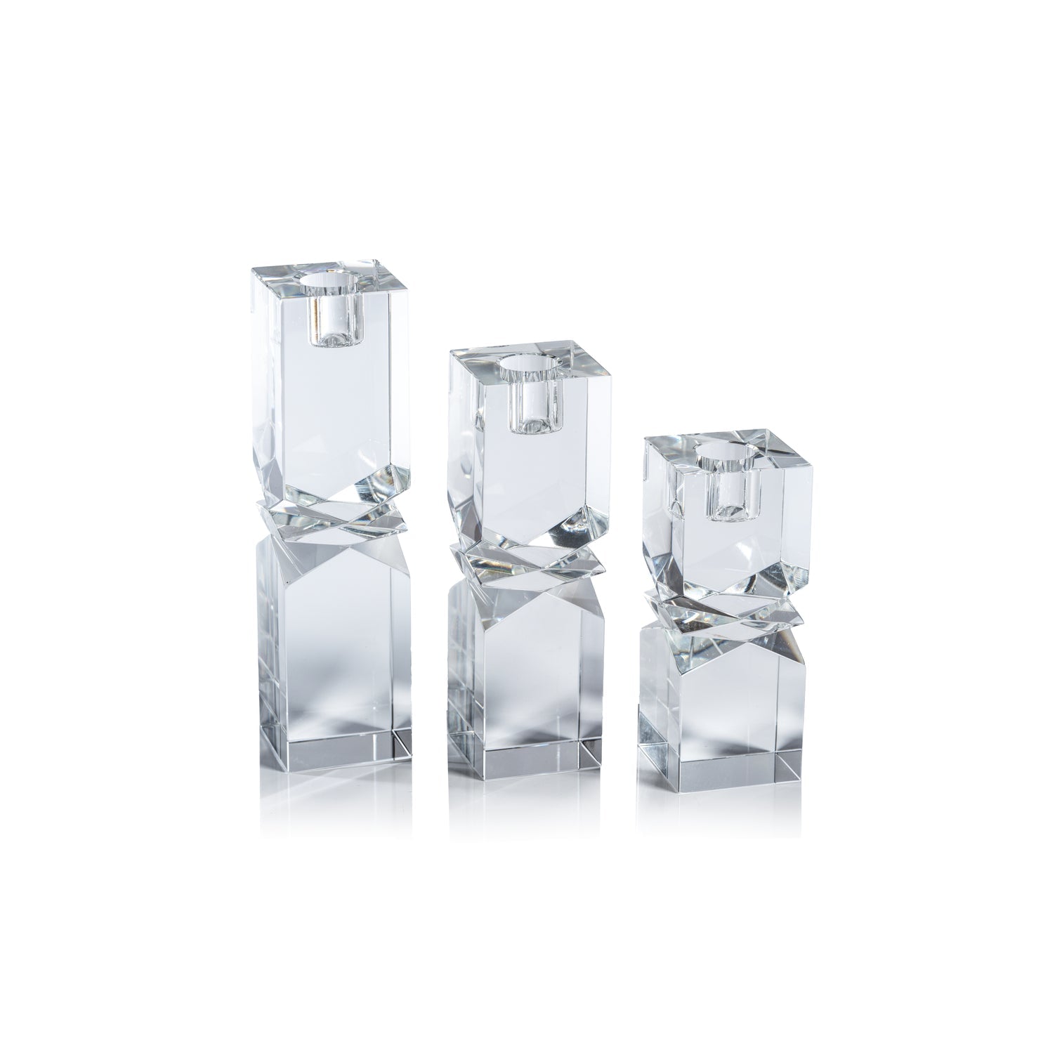 Vienna Artistry Crystal Candle Holder - Clear - Candle Holders by Carlyle Avenue
