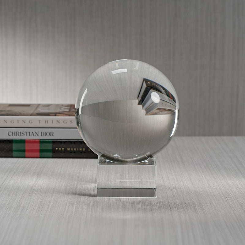Serenity Crystal Orb on Base - Clear - Small -  by Carlyle Avenue
