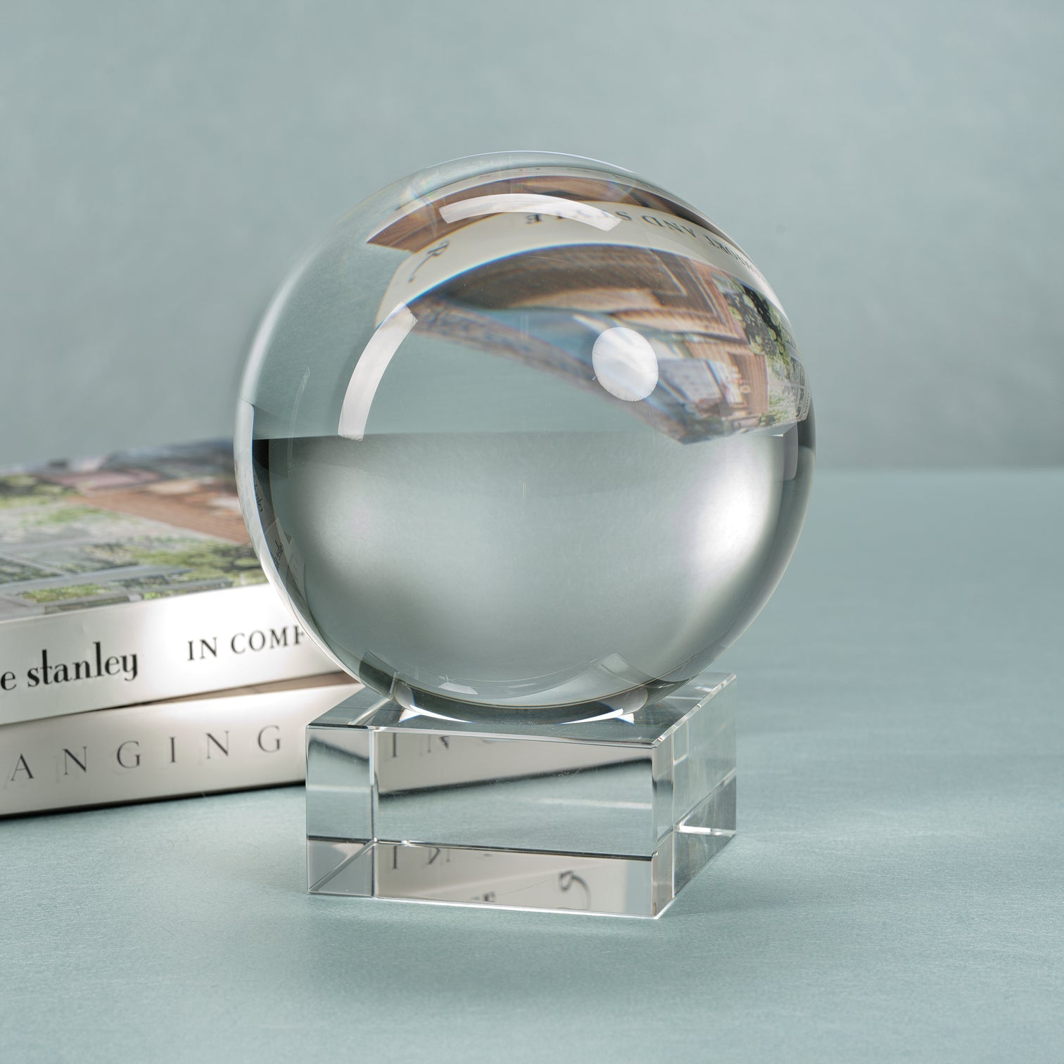 Serenity Crystal Orb on Base - Clear - Small -  by Carlyle Avenue