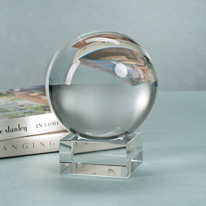 Serenity Crystal Orb on Base - Clear - Small -  by Carlyle Avenue