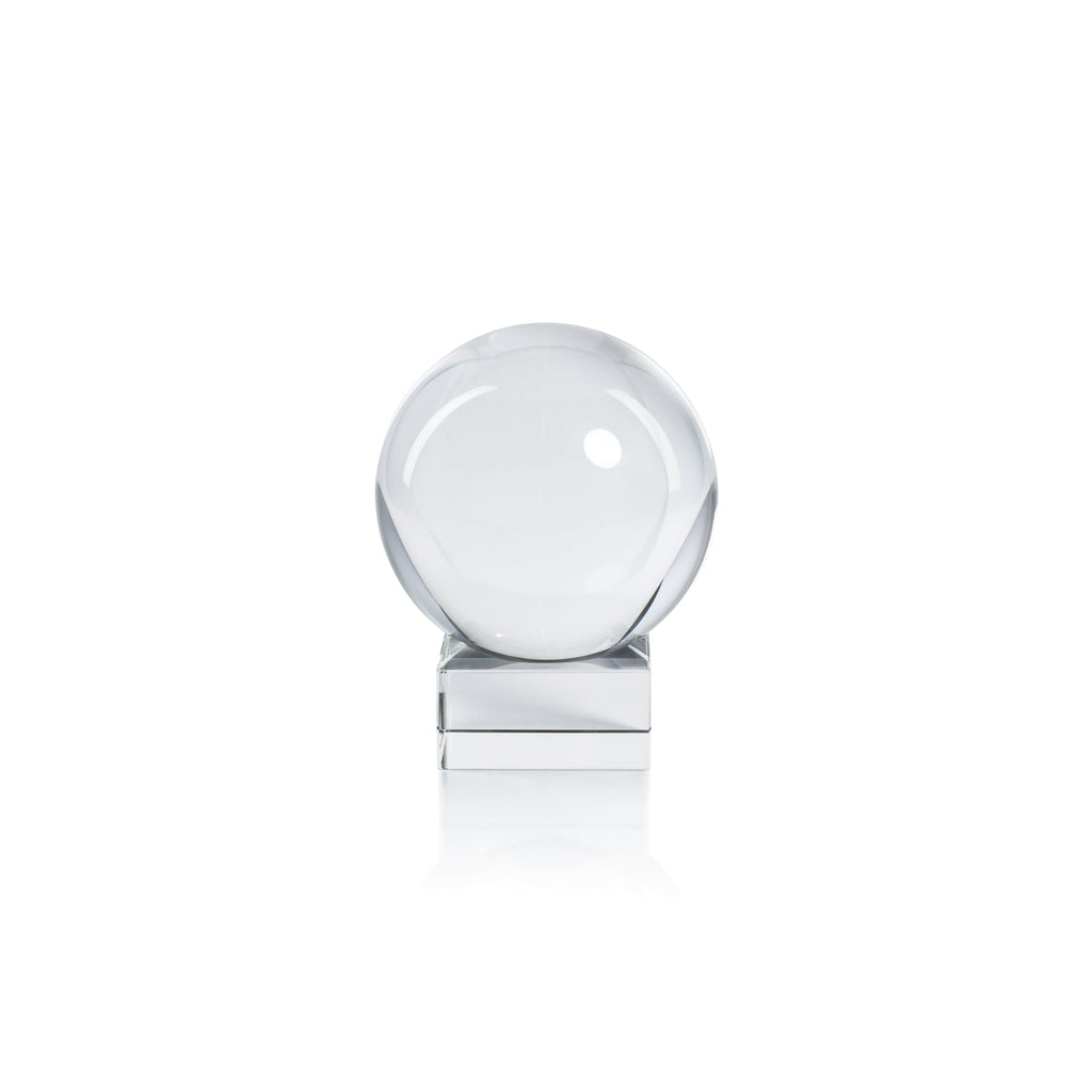 Serenity Crystal Orb on Base - Clear - Small -  by Carlyle Avenue