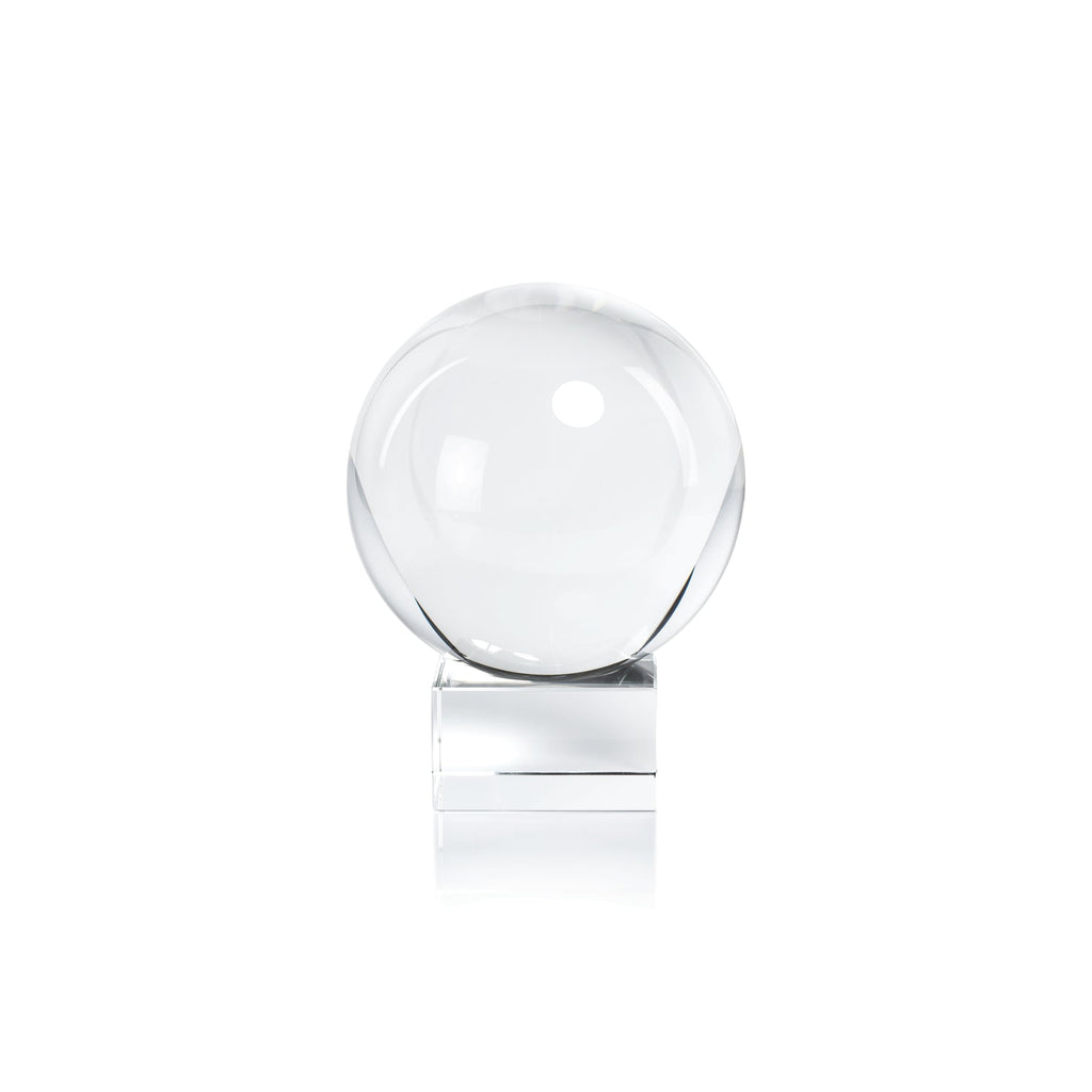 Serenity Crystal Orb on Base - Clear - Large -  by Carlyle Avenue