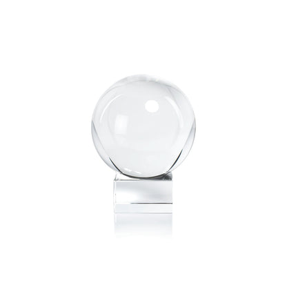 Serenity Crystal Orb on Base - Clear - Large -  by Carlyle Avenue