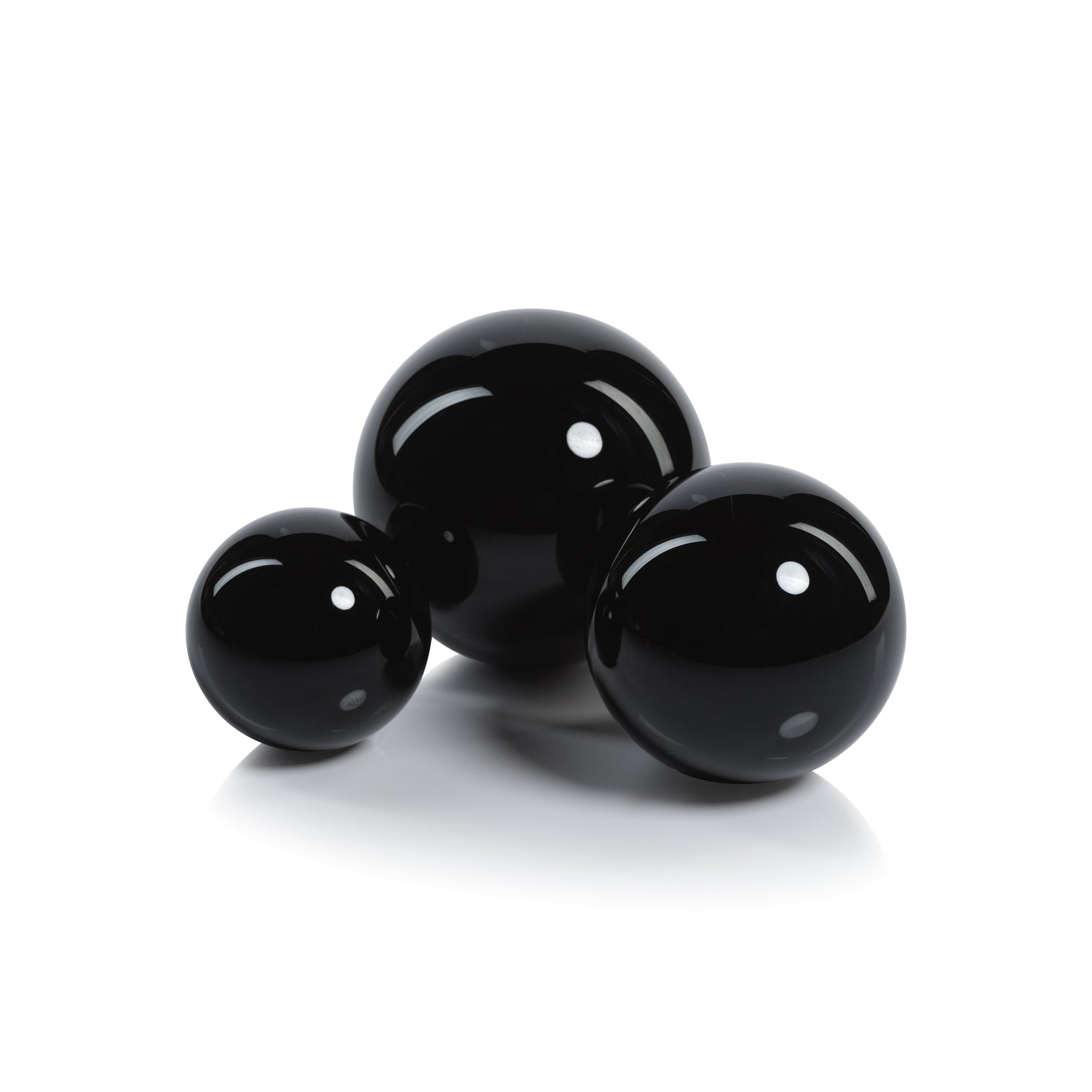 Noir Crystal Glass Fill Ball - Black - Decorative Accessories by Carlyle Avenue