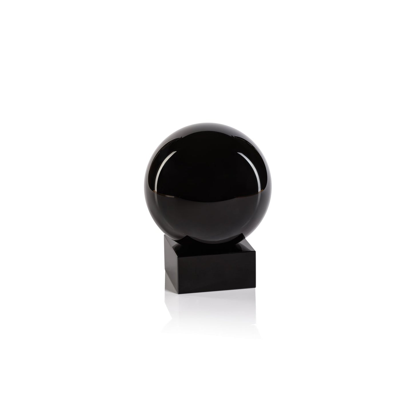 Serenity Crystal Orb on Base - Black