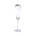 Aperitivo Triangular Glass - Clear w/ Platinum Rim - Glassware by Carlyle Avenue