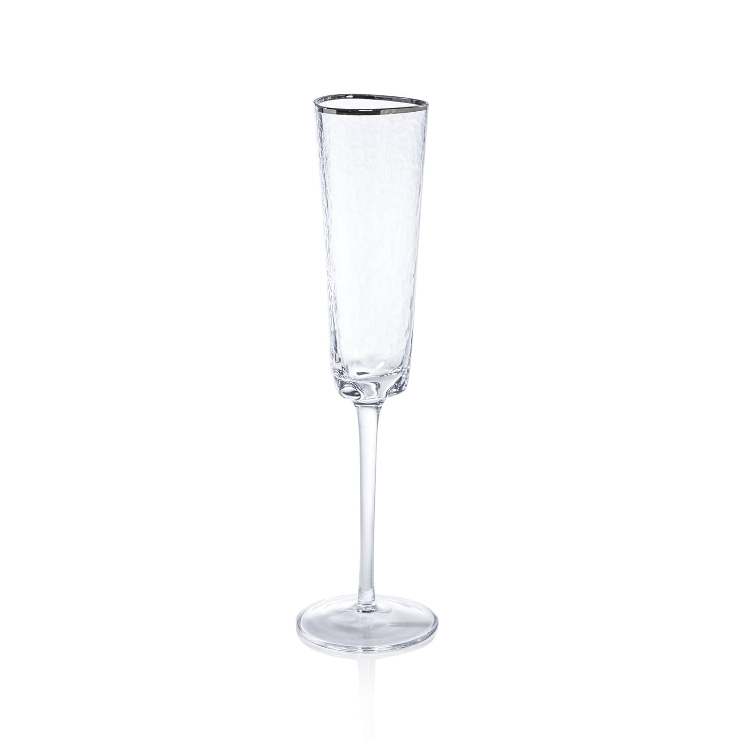 Aperitivo Triangular Glass - Clear w/ Platinum Rim