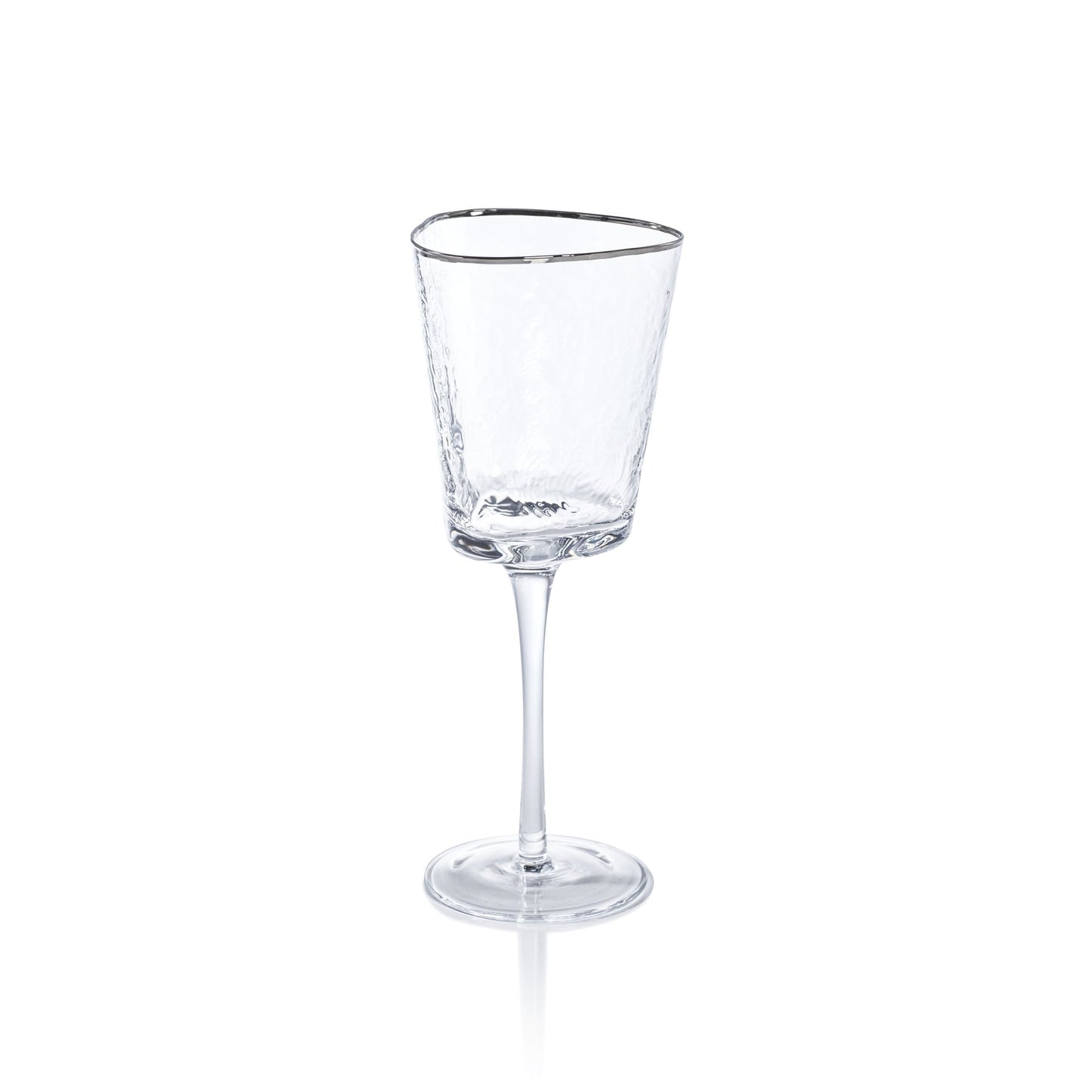 Aperitivo Triangular Glass - Clear w/ Platinum Rim